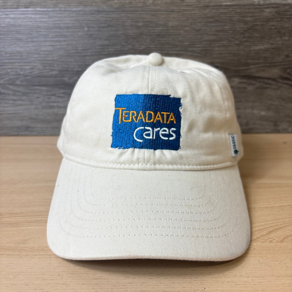 Teradata Hat Cap Strap Back Off White Adjustable